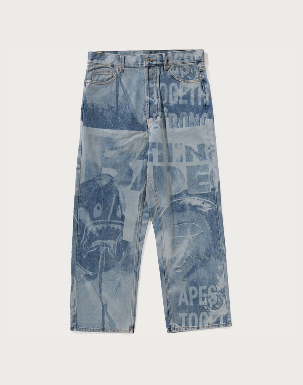 OVERALL LASERED RELAXED FIT 13 OZ DENIM PANTS MENS