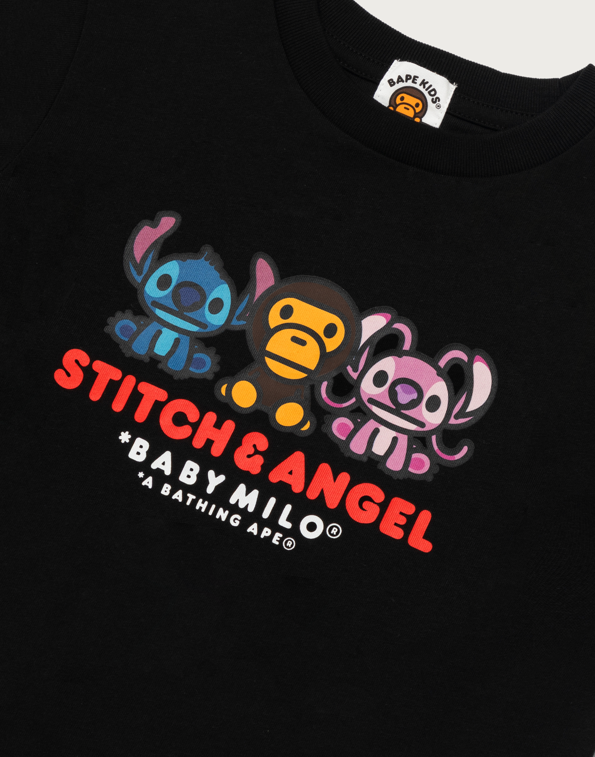 BAPE X DISNEY STITCH AND ANGEL BABY MILO TEE KIDS