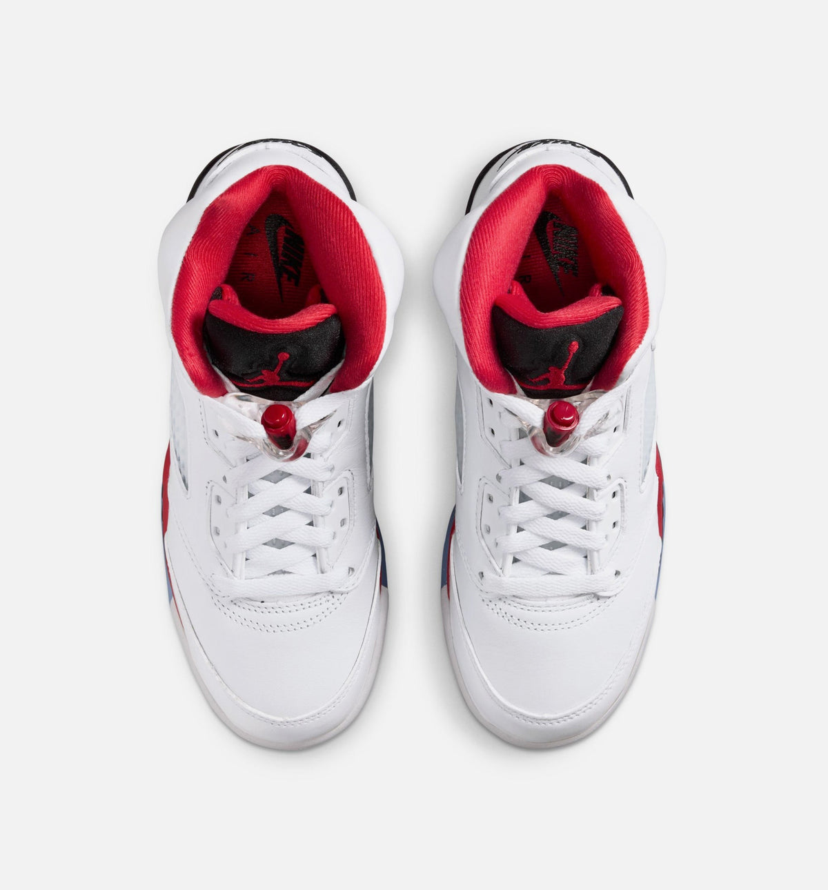 Air Jordan 5 Retro Fire Red Big Kids' Lifestyle Shoes - White/Fire Red/Black