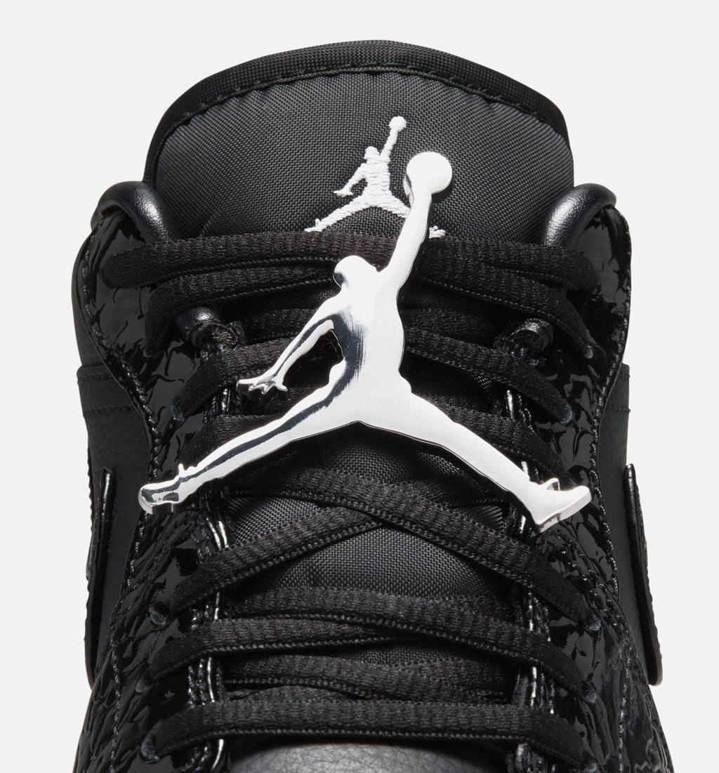 Air Jordan 1 Low "Patent Elephant" Women's Lifestyle Shoes - Black / White / Metallic Silver