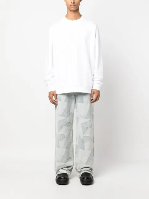 Burberry flocked-logo cotton sweatshirt