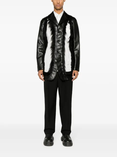 Comme des Garçons Homme Plus blazer in faux fur with Cut-Outs