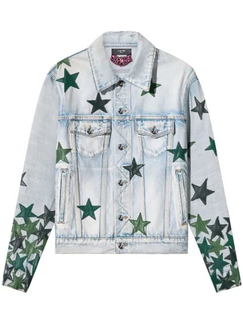 AMIRI CHEMIST TRUCKER JACKET Light Indigo Denim Jackets "Blue"