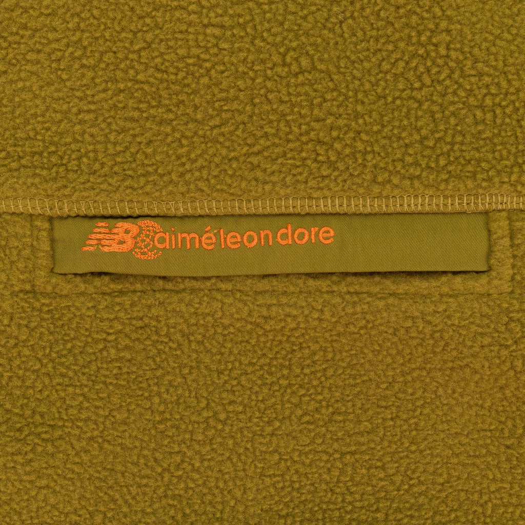 BROWN NEW BALANCE FULL-ZIP FLEECE HOODIE