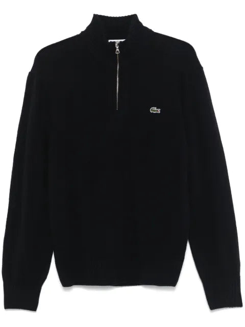 Lacoste zip-up high-neck wool sweater