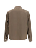 sacai buttoned cotton shirt jacket