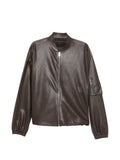 FENDI brown nappa leather blouson