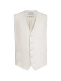 Brunello Cucinelli linen micro chevron waistcoat
