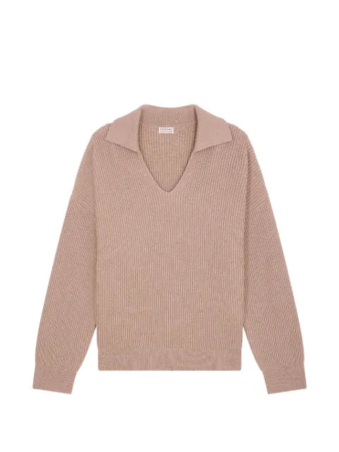 FURSAC ribbed-knit V-neck sweater