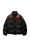 Versace leather-trim padded jacket