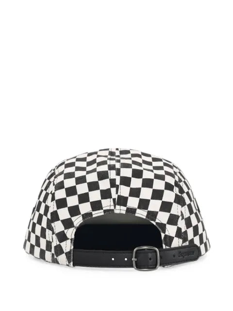 Supreme Chino-twill-checkerboard-print baseball cap