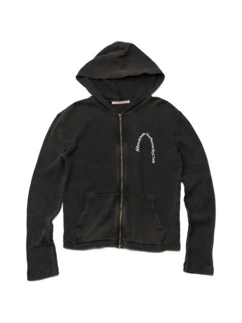 Stockholm Surfboard Club waffle-knit logo-print hoodie