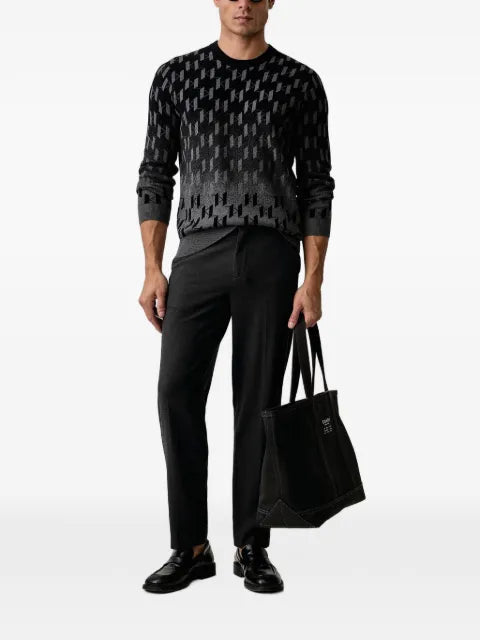 Karl Lagerfeld monogram-pattern sweater