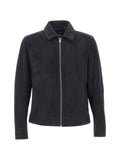 BOSS suede zip-up jacket
