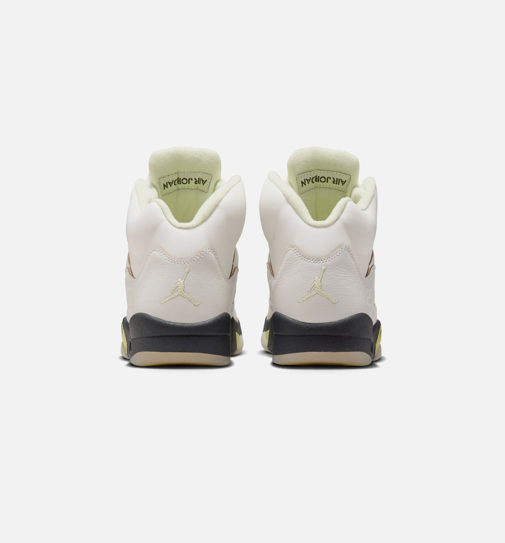 Air Jordan 5 Retro Luminous Green and Sail | Women's Lifestyle Shoe | Sail/Luminous Green/Hot Smoke Grey