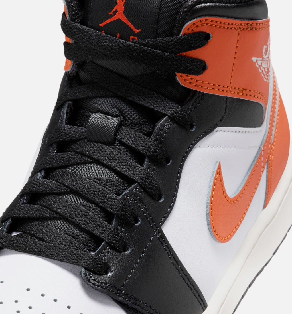 Air Jordan 1 Mid Men's Lifestyle Shoes - Starfish/White/Sail/Black