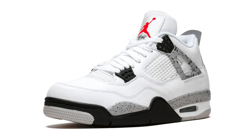 Air Jordan 4 Retro OG 'White Cement' – The Original Grail with Fire Red Accents & Cement Grey Speckle