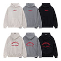 Fear of God Essentials Red Rubber Letter Pullover Hoodie Unisex