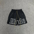 Rhude Black Big Logo Nylon Shorts