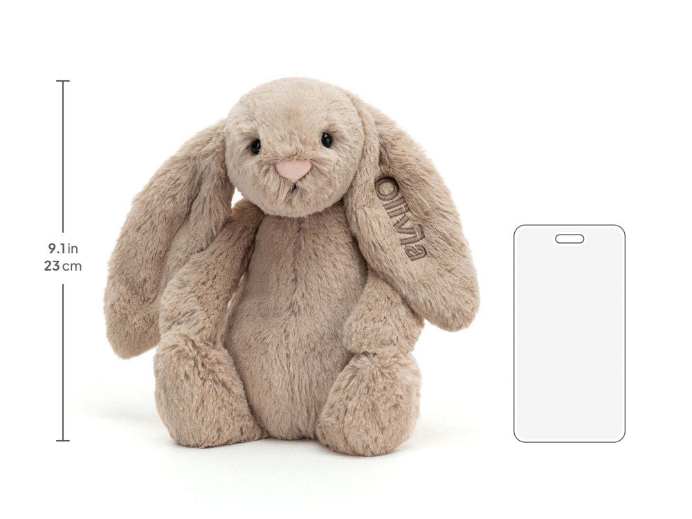 Personalized Bashful Beige Bunny Medium