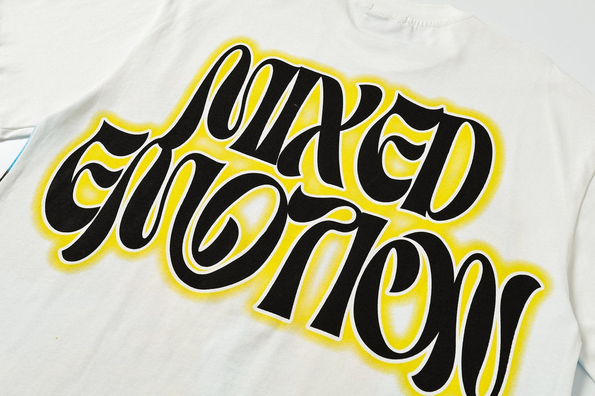 Mixed Emotion Photo Graphic Short-Sleeve T-Shirt