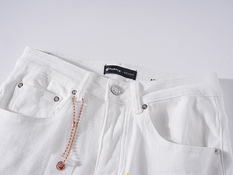 Purple Brand Paint-Splatter Distressed Jeans