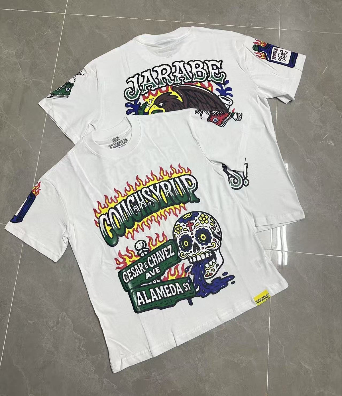 THAT'S A AWFUL LOT OF COUGH SYRUP Front & Back Graphic Short-Sleeve T-Shirt