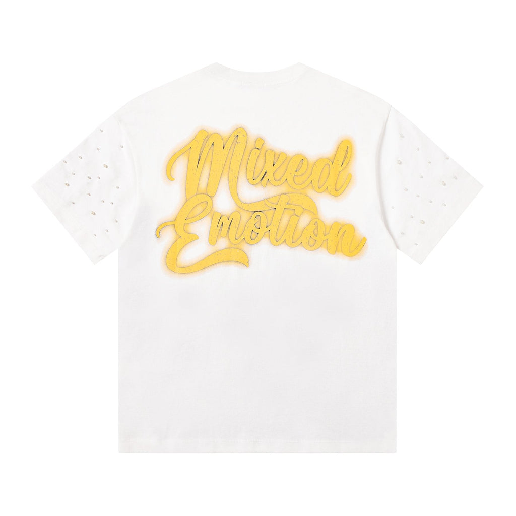 MIXED EMOTION Angel Graphic Pearl-Sleeve T-Shirt
