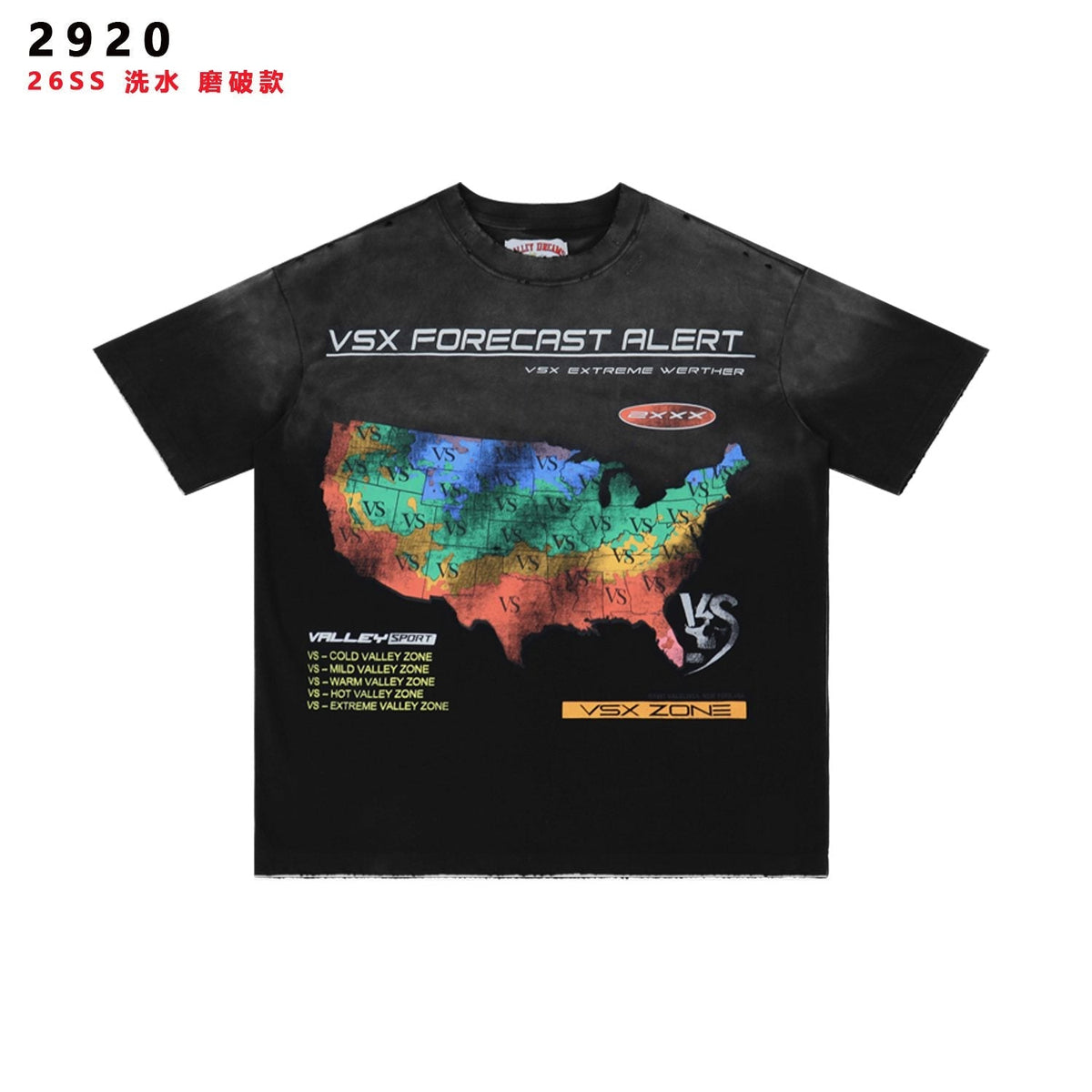 Valley Dreams VSX Forecast Alert Map Graphic T-Shirt