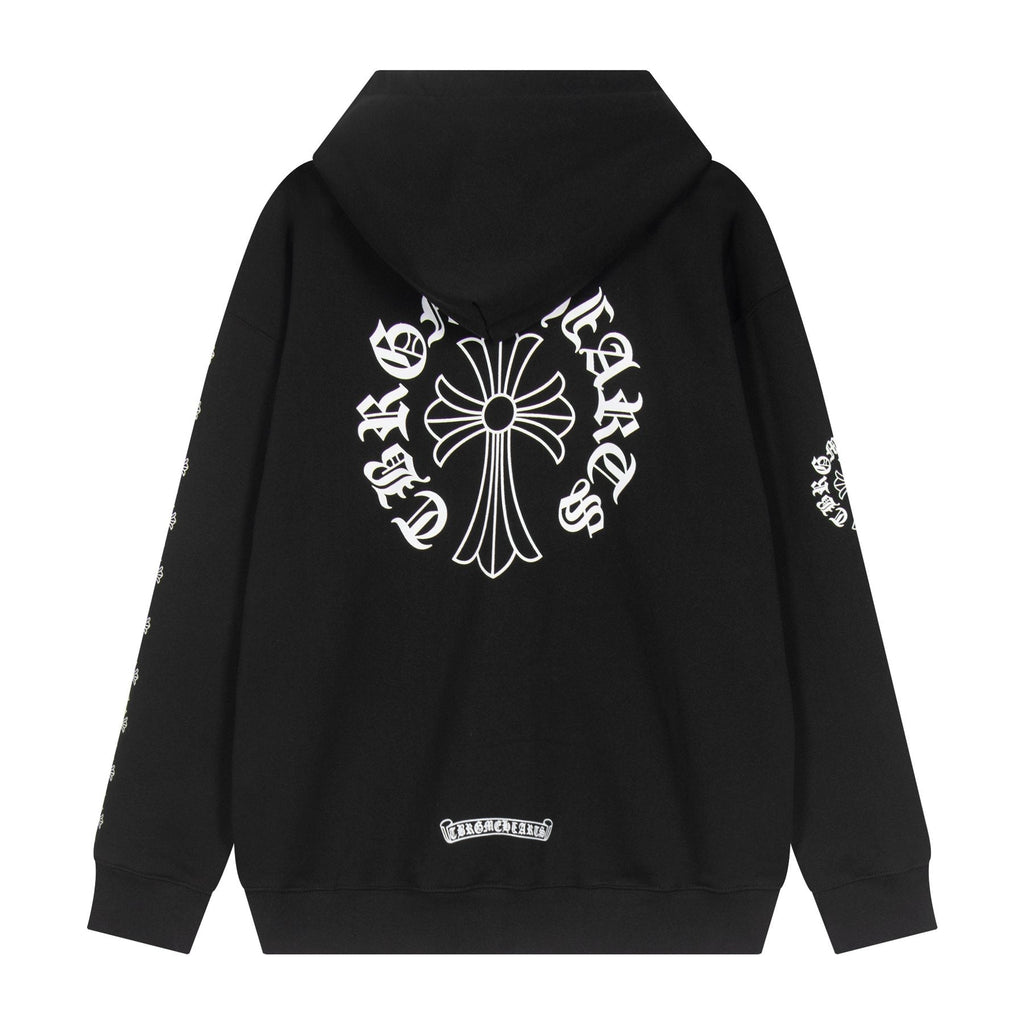 Chrome Hearts Horseshoe Cross Sanskrit Zip Hoodie