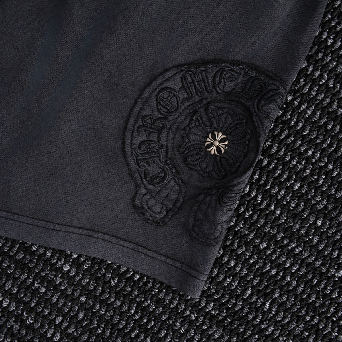 Chrome Hearts Horseshoe Floral Embroidered Shorts