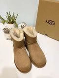 Chestnut Bow Glitter Detail Winter Boots — New Arrival | In Stock