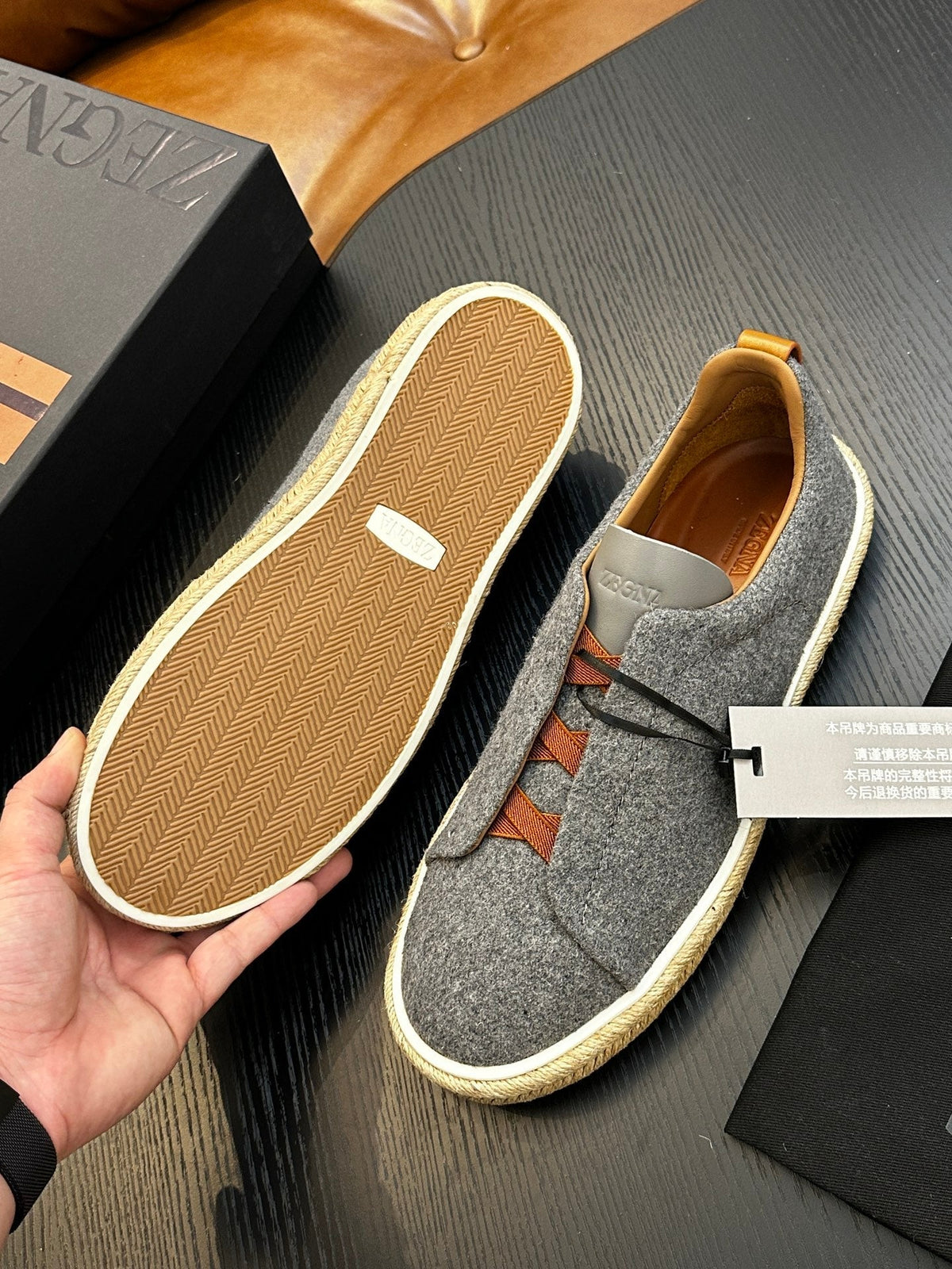 Zegna Triple Stitch Low-Top Sneakers