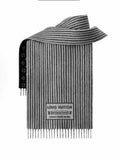 Louis Vuitton Black and Gray Fringed Scarf