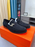 Hermès Black H-Hardware Loafers - Rubber Outsole