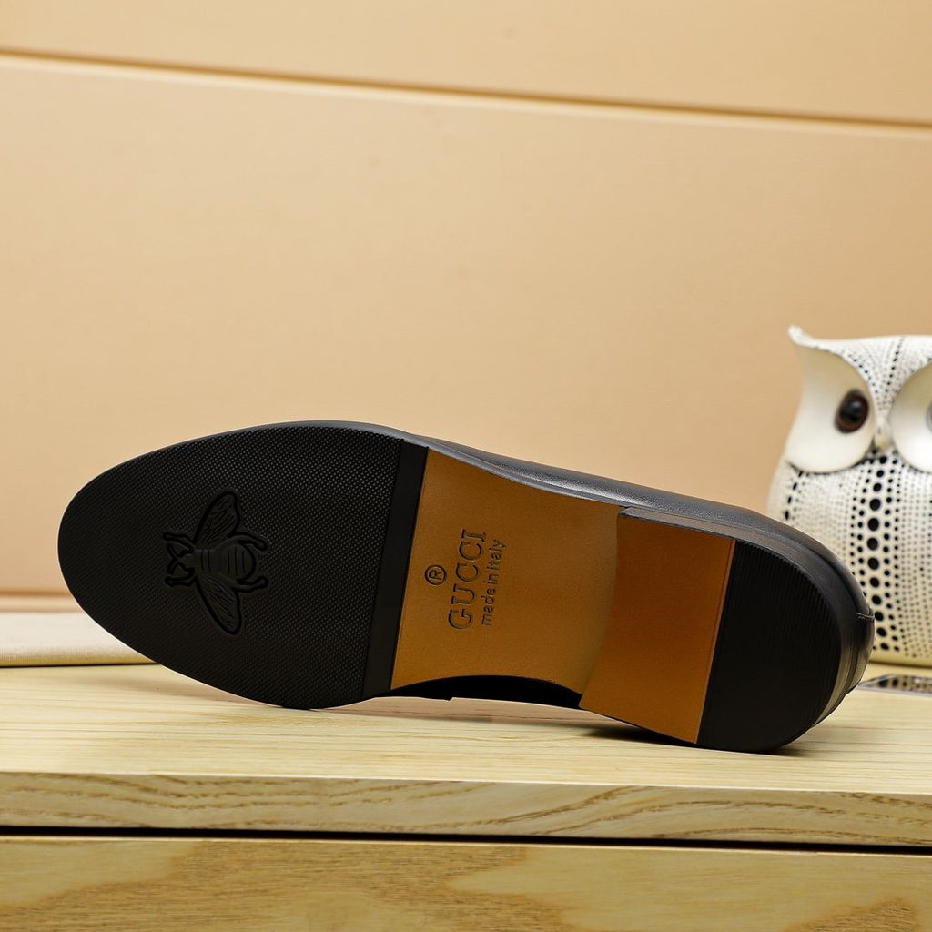 Gucci Black Double-G Slip-On Loafers