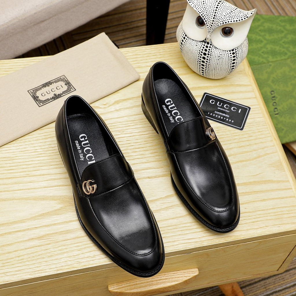 Gucci Black Double-G Slip-On Loafers