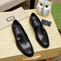 Gucci Black Double-G Slip-On Loafers