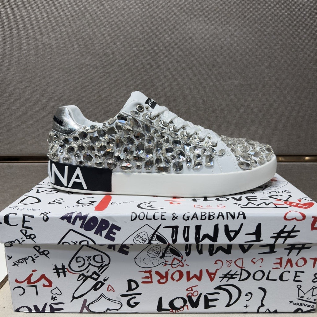 Dolce & Gabbana Crystal Low-Top Sneakers