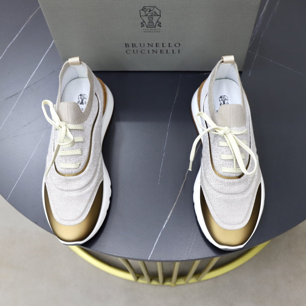 Brunello Cucinelli Low-Top Lace-Up Sneakers - Layered Upper With Contrast Detailing