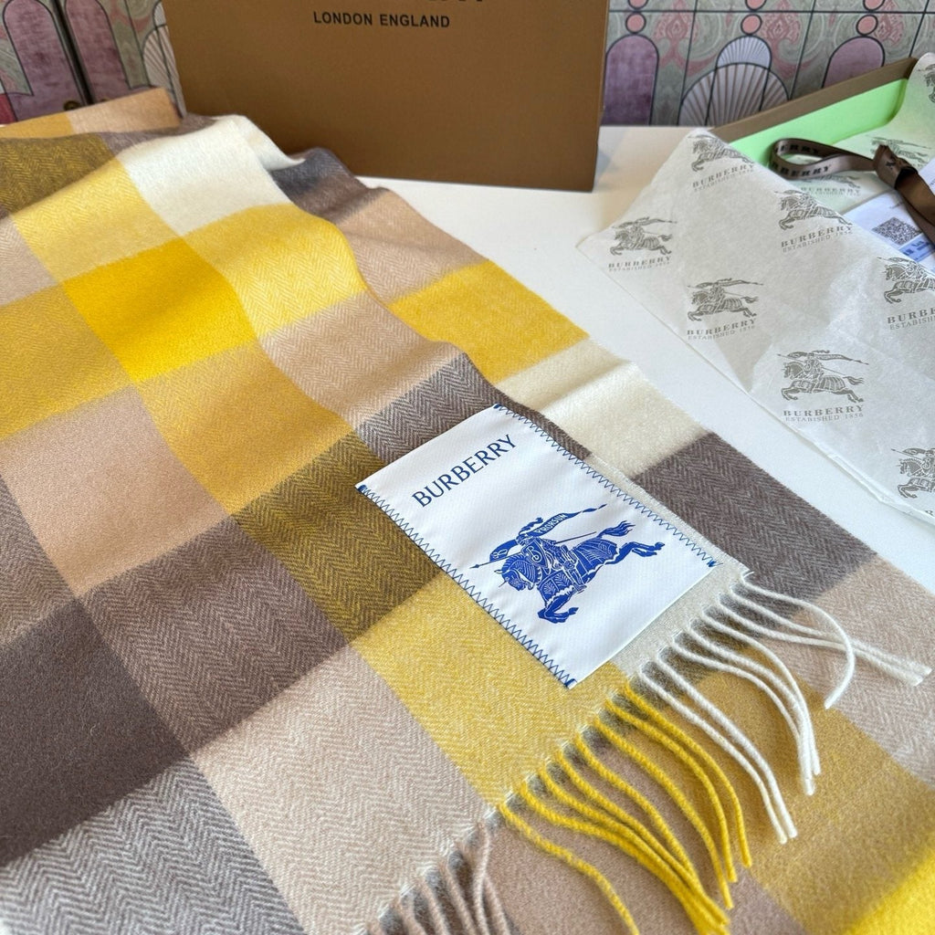 Burberry Plaid Fringe Scarf