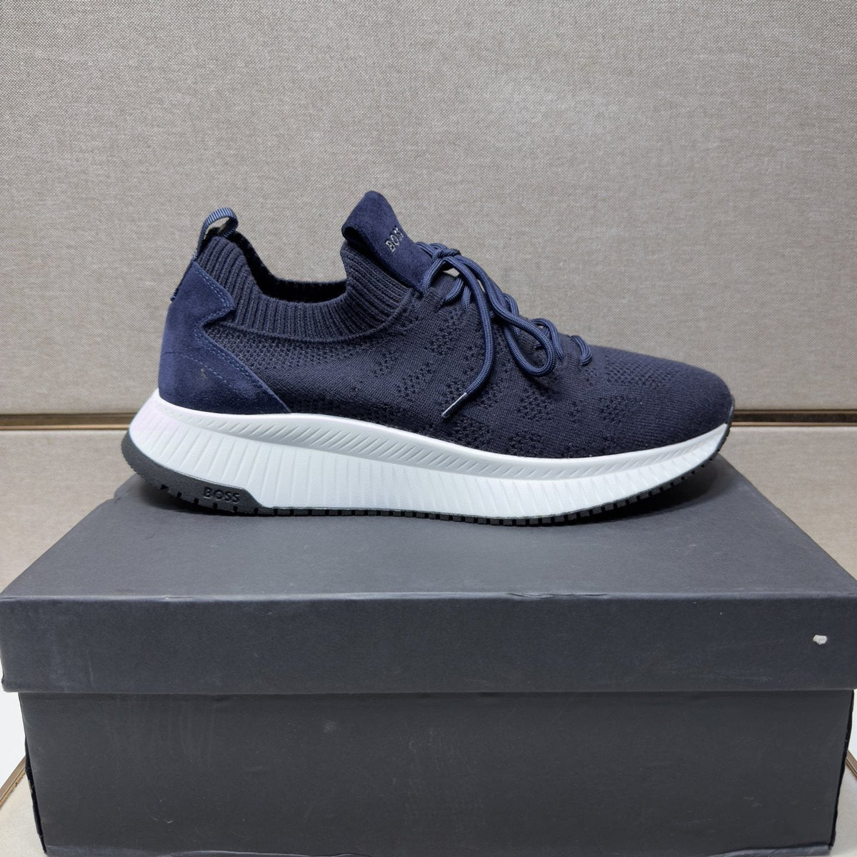 Hugo Boss Men's Knit Lace-Up Sneakers